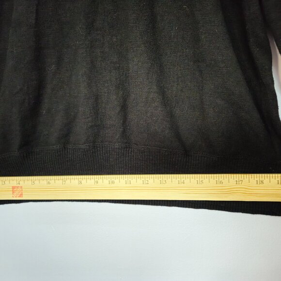 Mens Pullover V-Neck long sleeve thin fleece Black XL American Eagle Outfitters - Picture 7 of 7
